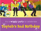 Wiggles Birthday Invitations Printable the Wiggles Pink and Purple Background Girl Birthday Party