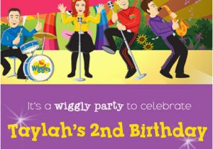 Wiggles Birthday Invitations Printable the Wiggles Pink and Purple Background Girl Birthday Party