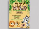 Wild Animal Birthday Party Invitations Best 25 Safari Invitations Ideas On Pinterest Monkey