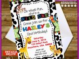 Wild Animal Birthday Party Invitations Wild Animal Birthday Party Invitation His or by Digigraphics4u