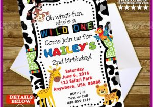 Wild Animal Birthday Party Invitations Wild Animal Birthday Party Invitation His or by Digigraphics4u