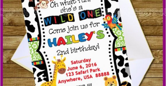 Wild Animal Birthday Party Invitations Wild Animal Birthday Party Invitation His or by Digigraphics4u