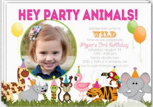 Wild Animal Birthday Party Invitations Zoo Birthday Party Invitation Safari Invitation by