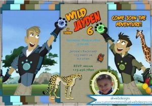 Wild Kratts Birthday Party Invitations Wild Kratts Birthday Invitation Customized with or