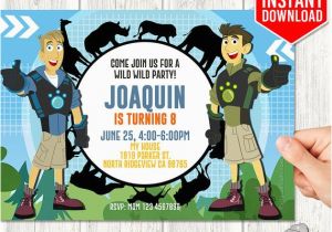 Wild Kratts Birthday Party Invitations Wild Kratts Invitation Instant Download Wild Kratts Invites