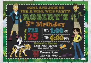 Wild Kratts Birthday Party Invitations Wild Kratts Invitation Wild Kratts Birthday Wild Kratts