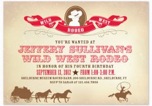 Wild West Birthday Invitations Party Invitations Wild West Rodeo at Minted Com