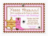 Wild West Birthday Invitations Personalized Cowgirl Birthday Invitations