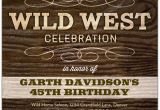 Wild West Birthday Invitations Wild West Celebration Birthday Invitations Paperstyle