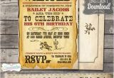 Wild West Birthday Invitations Wild West Cowboy Boys Party Invitation Instant Download