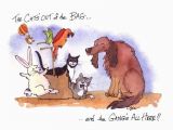 Wildlife Birthday Cards Funny Pets Card Animals Birthday Card Dog Cat by