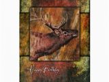 Wildlife Birthday Cards Rustic Elk Wildlife Birthday Card Greeting Cards Zazzle