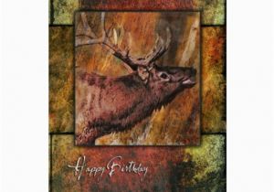 Wildlife Birthday Cards Rustic Elk Wildlife Birthday Card Greeting Cards Zazzle