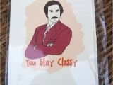 Will Ferrell Birthday Card Anchorman Ron Burgundy Card