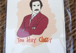 Will Ferrell Birthday Card Anchorman Ron Burgundy Card