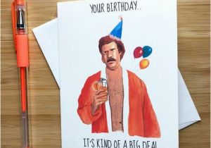 Will Ferrell Birthday Card Funny Stay Classy Birthday Card Will Ferrell Happy Birthday