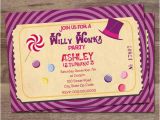 Willy Wonka Birthday Invitations Willy Wonka Birthday Party Invitation Charlie and the