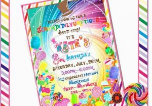 Willy Wonka Birthday Invitations Willy Wonka Inspired Custom Invitation Diy by