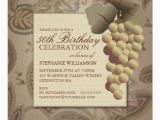 Wine themed Birthday Cards Old World Grapes Wine themed Birthday Party Card Zazzle