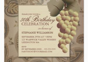 Wine themed Birthday Cards Old World Grapes Wine themed Birthday Party Card Zazzle