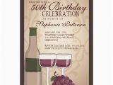 Wine themed Birthday Cards Tuscan Wine themed Birthday Party Invitation Card