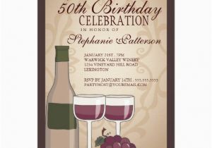Wine themed Birthday Cards Tuscan Wine themed Birthday Party Invitation Card