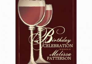 Wine themed Birthday Invitations Elegant Wine themed Birthday Party Invitation Zazzle