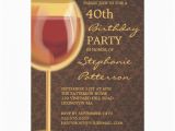 Wine themed Birthday Invitations Luminous Wine themed Milestone Birthday Invitation Zazzle