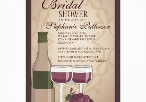 Wine themed Birthday Invitations Tuscan Bridal Shower Wine themed Invitation Zazzle