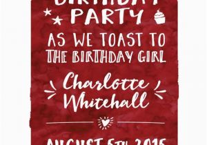 Wine themed Birthday Invitations Wine Tasting theme Birthday Party Invitations Modern