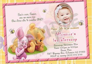 Winnie the Pooh Birthday Invitations Free Printable Winnie the Pooh 1st Birthday Invitations Printable