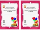 Winnie the Pooh Birthday Invitations Free Printable Winnie the Pooh Birthday Invitations Birthday Printable