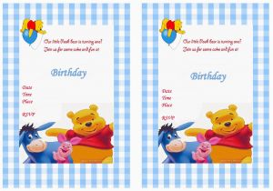 Winnie the Pooh Birthday Invitations Free Printable Winnie the Pooh Birthday Invitations Winnie the Pooh