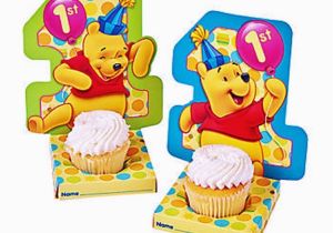 Winnie the Pooh Decorations 1st Birthday Disney Winnie the Pooh 1st Birthday Dots Cupcake Holders