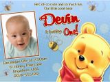 Winnie the Pooh First Birthday Invitations Birthday Party themes Winnie the Pooh 1st Birthday