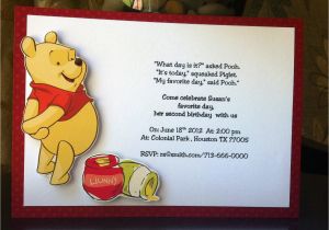 Winnie the Pooh First Birthday Invitations Chandeliers Pendant Lights