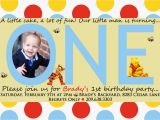 Winnie the Pooh First Birthday Invitations Darlingdesignsbysara