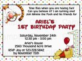 Winnie the Pooh First Birthday Invitations Winnie the Pooh 1st Birthday Invitations Printable
