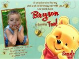 Winnie the Pooh First Birthday Invitations Winnie the Pooh Birthday Invitations 2nd Birthday Printable