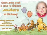Winnie the Pooh First Birthday Invitations Winnie the Pooh Birthday Invitations Old Fashion