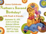 Winnie the Pooh First Birthday Invitations Winnie the Pooh Birthday Party Invitations Best Party Ideas
