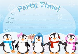 Winter Birthday Invitation Template Free Printable Party Invitations Free Winter or Holiday