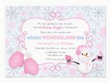 Winter Birthday Invitation Template Personalized Winter Wonderland Invitations