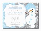 Winter Birthday Invitation Template Winter Wonderland Birthday Invitations Oxsvitation Com