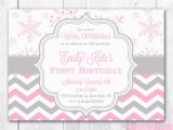 Winter Birthday Invitation Template Winter Wonderland Birthday Invitations Oxsvitation Com