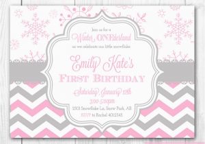 Winter Birthday Invitation Template Winter Wonderland Birthday Invitations Oxsvitation Com