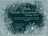 Winter Birthday Invitation Template Winter Wonderland Party Winter Snowflake Ball Invitation