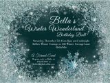 Winter Birthday Invitation Template Winter Wonderland Party Winter Snowflake Ball Invitation