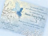 Winter themed Birthday Invitations Snow Fairy Invitation Winter Wonderland by Gwynnwassondesigns