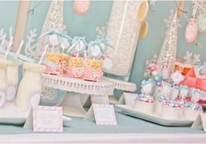 Winter Wonderland 1st Birthday Decorations Kara 39 S Party Ideas Winter Wonderland Girl Snow 1st